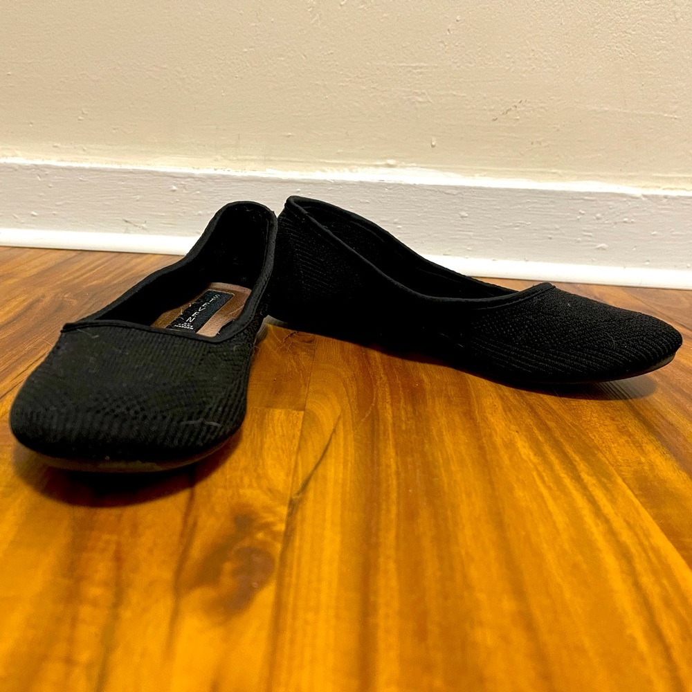 Steven By Steve Madden Knitted Black Flats
